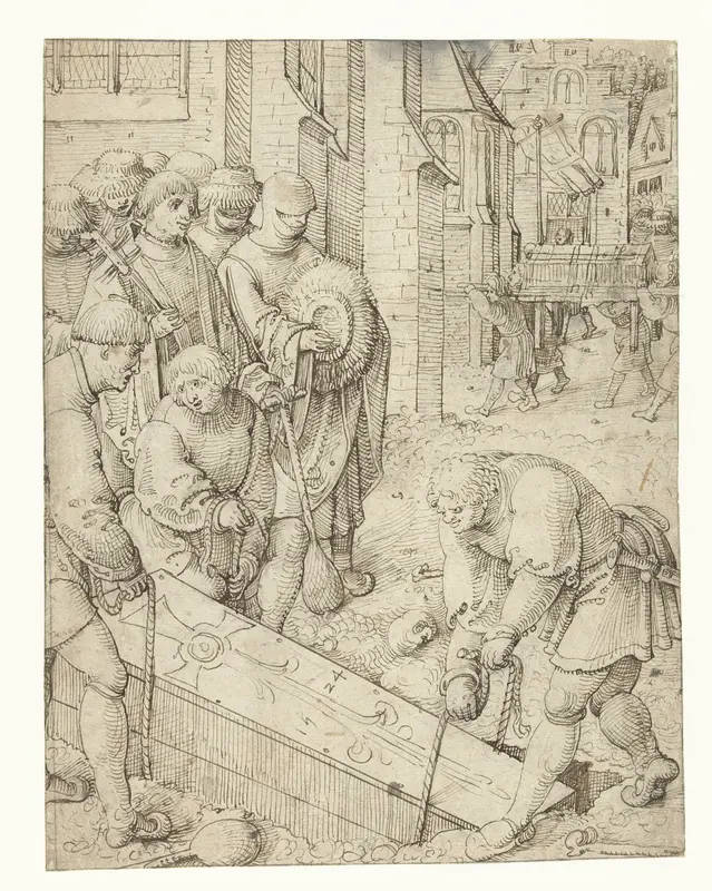 Begraven van de doden Wall Art by Pieter Cornelisz. genaamd Kunst - High-Resolution Digital Print