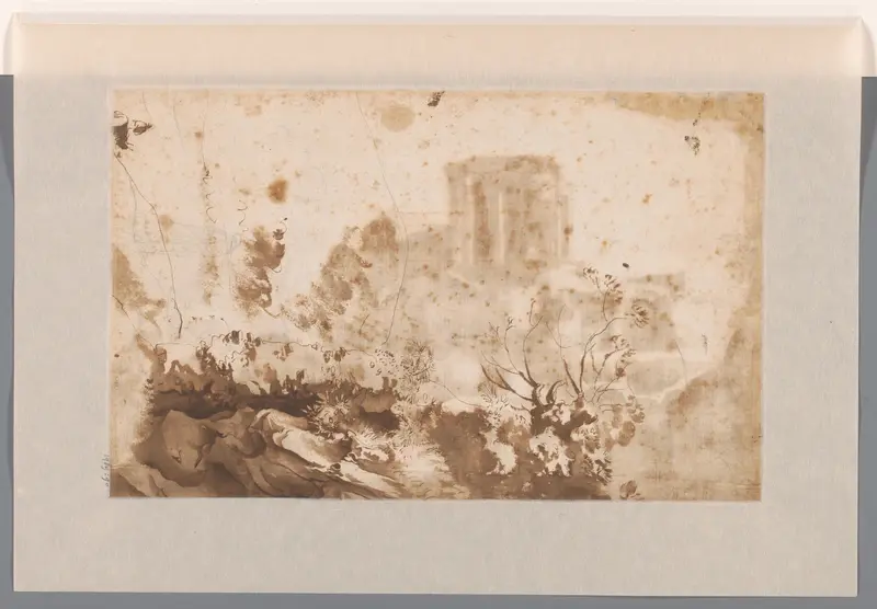 Begroeide rotswand Wall Art by Cornelis van Poelenburch - High-Resolution Digital Print