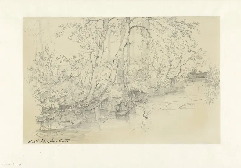 Begroeiing langs de oever van een beek Wall Art by Sientje Mesdag-van Houten - High-Resolution Digital Print