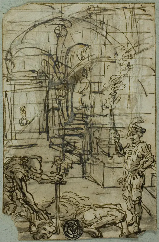 Beheading of Saint John the Baptist Wall Art by Style of Salvator Rosa - High-Resolution Digital Print