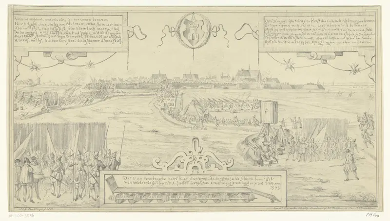 Beleg van Alkmaar in 1573, gezien vanuit het noorden Wall Art by Unknown - High-Resolution Digital Print