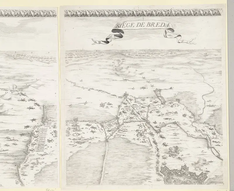 Beleg van Breda, 27 augustus 1624-5 juni 1625 (deel middenboven) Wall Art by Jacques Callot - High-Resolution Digital Print