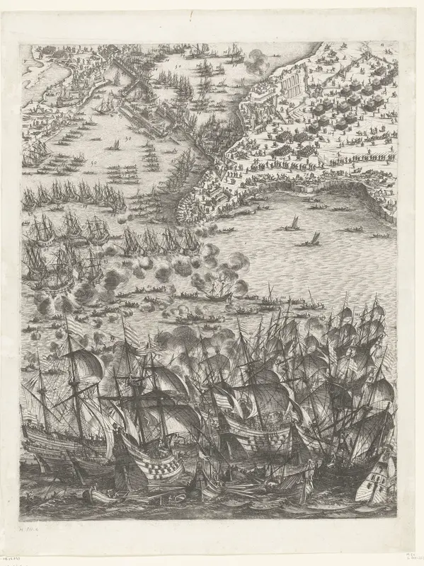 Beleg van La Rochelle, september 1627-oktober 1628 (centrale kaart, deel middenonder) Wall Art by Jacques Callot - High-Resolution Digital Print
