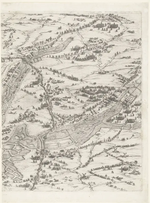 Beleg van La Rochelle, september 1627-oktober 1628 (centrale kaart, deel rechtsboven) Wall Art by Jacques Callot - High-Resolution Digital Print