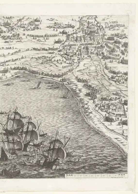 Beleg van La Rochelle, september 1627-oktober 1628 (centrale kaart, deel rechtsonder) Wall Art by Unknown - High-Resolution Digital Print