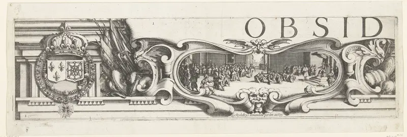 Beleg van La Rochelle, september 1627-oktober 1628 (randwerk, deel linksboven) Wall Art by Jacques Callot - High-Resolution Digital Print