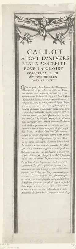 Beleg van La Rochelle, september 1627-oktober 1628 (tekst, deel linksboven) Wall Art by Anonymous - High-Resolution Digital Print