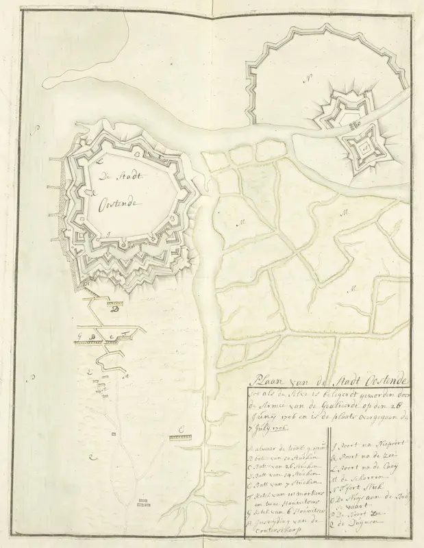Beleg van Oostende, 1706 Wall Art by Samuel Du Ry de Champdoré - High-Resolution Digital Print