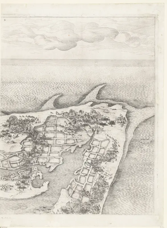 Beleg van Saint Martin op het Île de Ré, juli-november 1627 (centrale kaart, deel rechtsboven) Wall Art by Jacques Callot - High-Resolution Digital Print