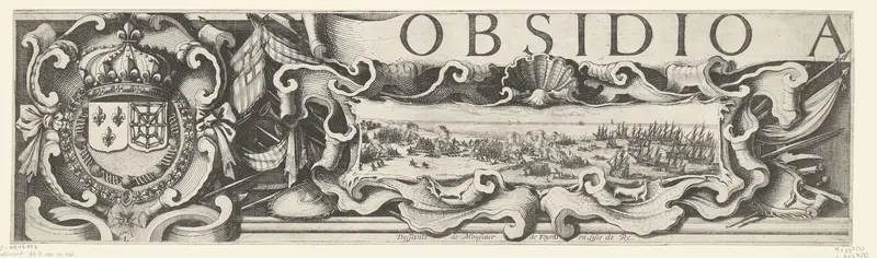 Beleg van Saint Martin op het Île de Ré, juli-november 1627 (randwerk, deel linksboven) Wall Art by Abraham Bosse - High-Resolution Digital Print