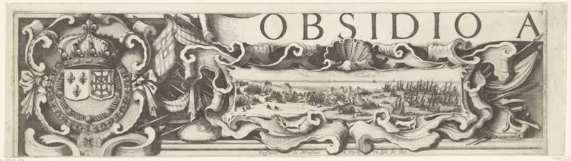 Beleg van Saint Martin op het Île de Ré, juli-november 1627 (randwerk, deel linksboven) Wall Art by Jacques Callot - High-Resolution Digital Print