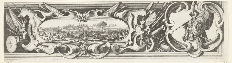 Beleg van Saint Martin op het Île de Ré, juli-november 1627 (randwerk, deel rechtsonder) Wall Art by Jacques Callot - High-Resolution Digital Print