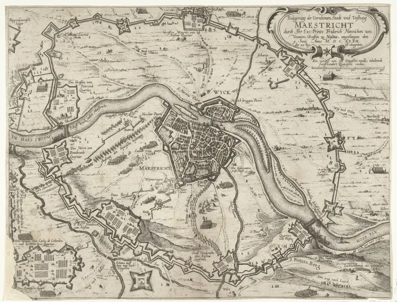 Belegering van Maastricht, 1632 Wall Art by Wenceslaus Hollar - High-Resolution Digital Print