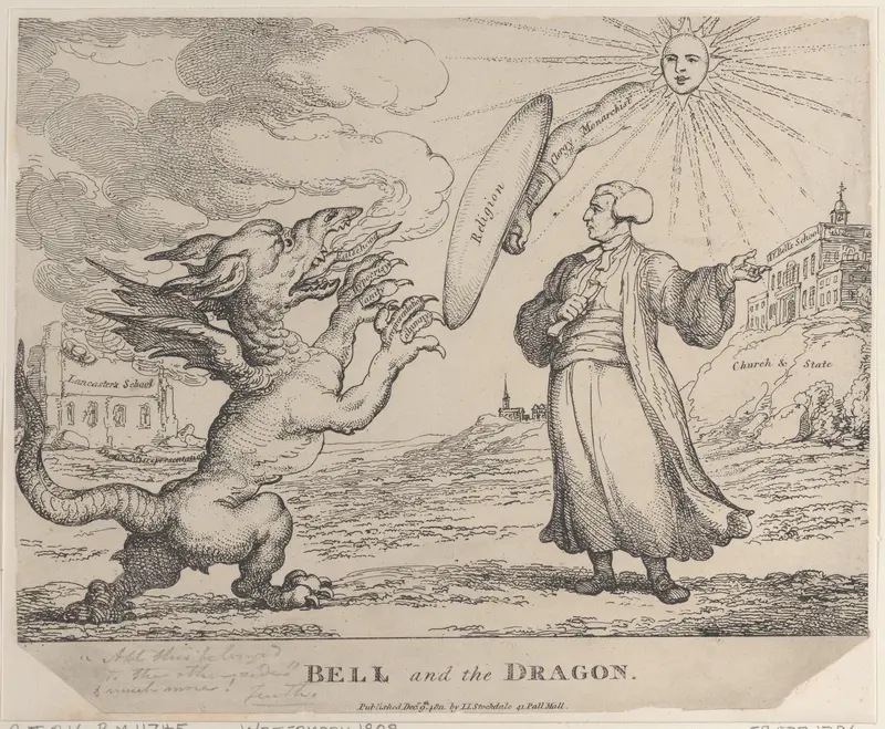 Bell and the Dragon Wall Art by Thomas Rowlandson - High-Resolution Digital Print