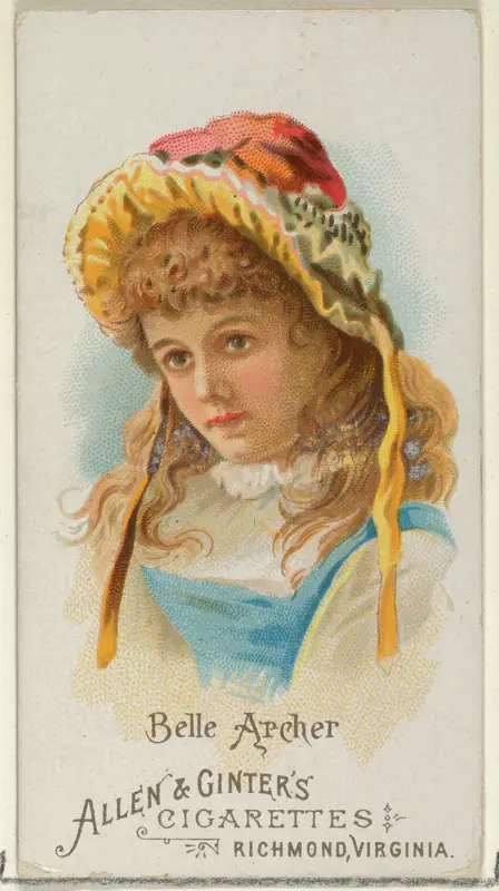 Belle Archer, from World's Beauties, Series 1 (N26) for Allen & Ginter Cigarettes Wall Art by Allen & Ginter - High-Resolution Digital Print