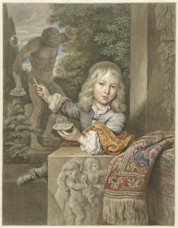 Bellenblazende jongen Wall Art by Abraham Delfos - High-Resolution Digital Print