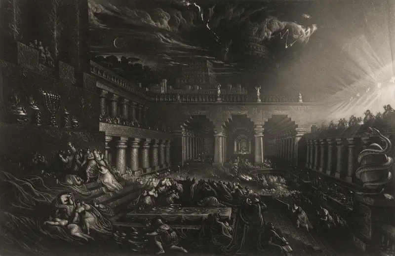 Belshazzar's Feast, from Illustrations of the Bible Wall Art by John Martin - High-Resolution Digital Print