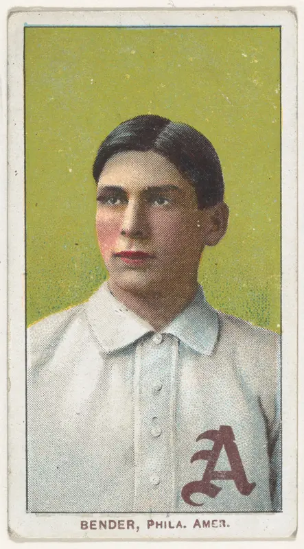 Bender, Philadelphia, American League, from the White Border series (T206) for the American Tobacco Company Wall Art by American Tobacco Company - High-Resolution Digital Print