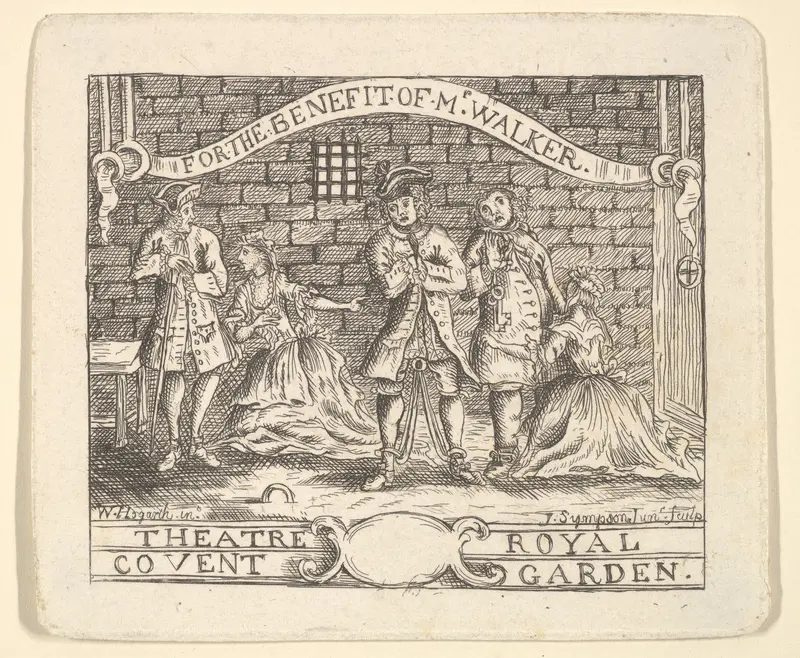 Benefit Ticket for Walker Wall Art by William Hogarth - High-Resolution Digital Print