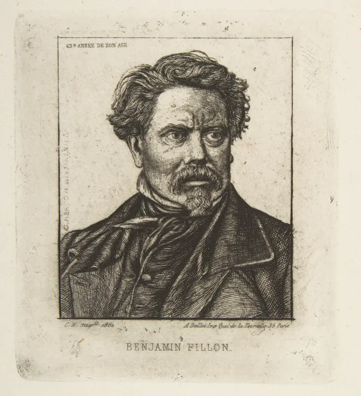Benjamin Fillon, after a photograph Wall Art by Charles Meryon - High-Resolution Digital Print