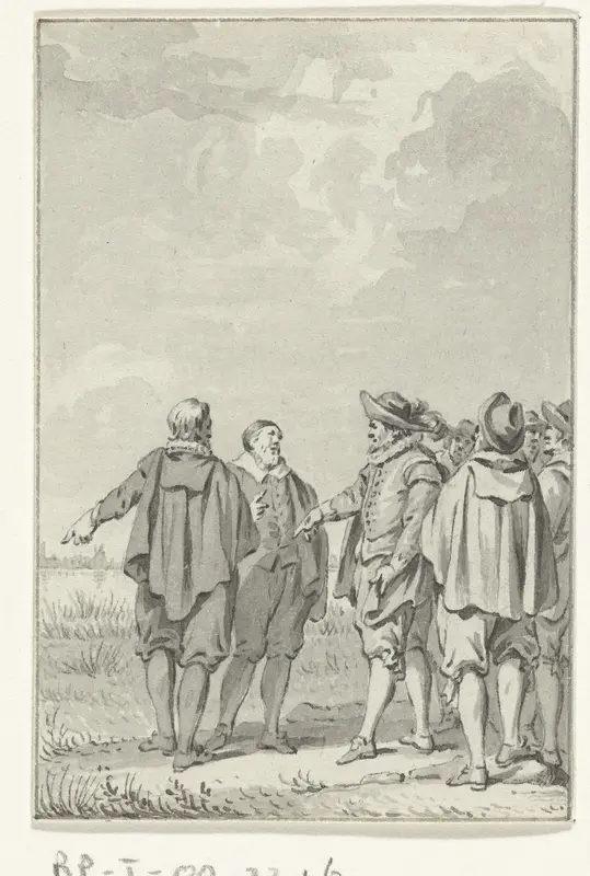 Beraadslaging van zes vooraanstaande Amsterdammers, juli 1566 Wall Art by Jacobus Buys - High-Resolution Digital Print