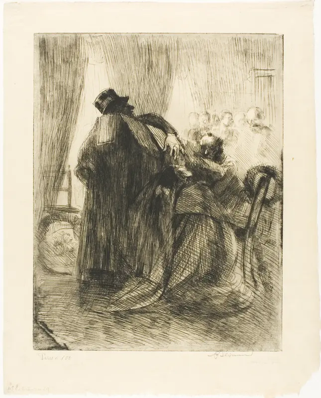 Bereavement, plate five from Woman Wall Art by Albert Besnard - High-Resolution Digital Print