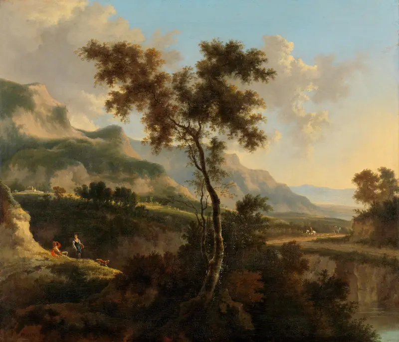 Bergachtig landschap Wall Art by Jan Hackaert - High-Resolution Digital Print