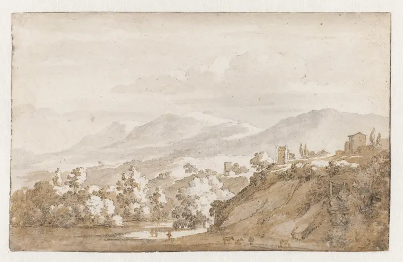 Bergachtig landschap in Italië Wall Art by Jan de Bisschop - High-Resolution Digital Print