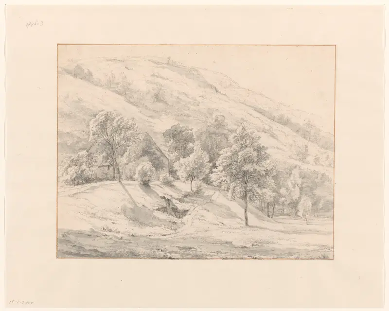 Bergachtig landschap met huis tussen bomen Wall Art by Jan Andries Töpfer - High-Resolution Digital Print