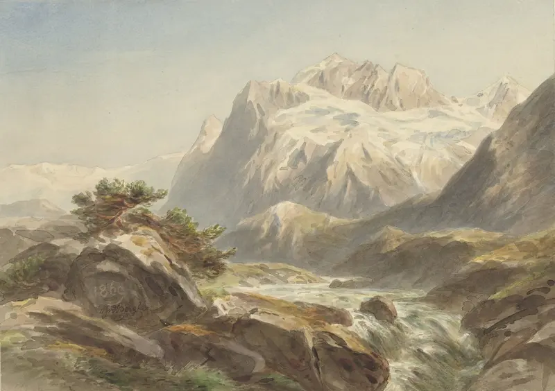 Berglandschap Wall Art by Willem Jan van den Berghe - High-Resolution Digital Print