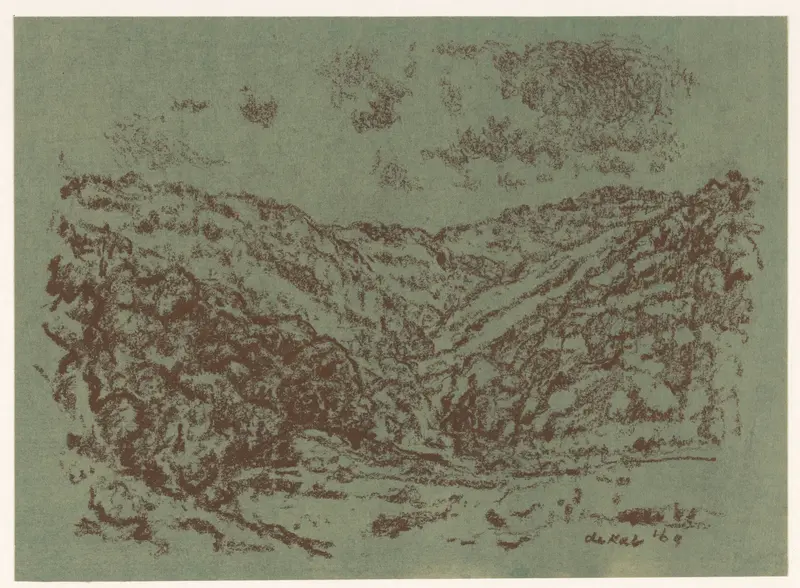 Berglandschap in Monts du Cantal Wall Art by Unknown - High-Resolution Digital Print