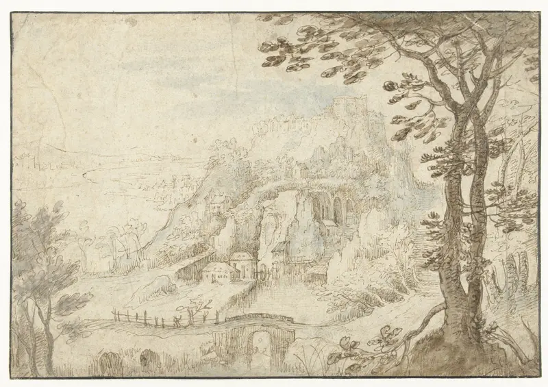 Berglandschap met een rivier Wall Art by Gilles van Coninxloo (II) - High-Resolution Digital Print