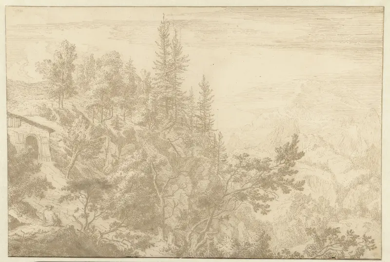 Berglandschap met gezicht op de pas op de Loiblberg Wall Art by Albert Meyering - High-Resolution Digital Print