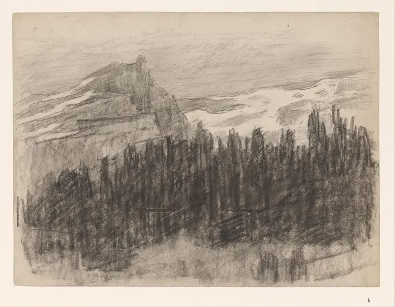 Berglandschap met naaldbomen Wall Art by Wilhelmus Johannes Steenhoff - High-Resolution Digital Print