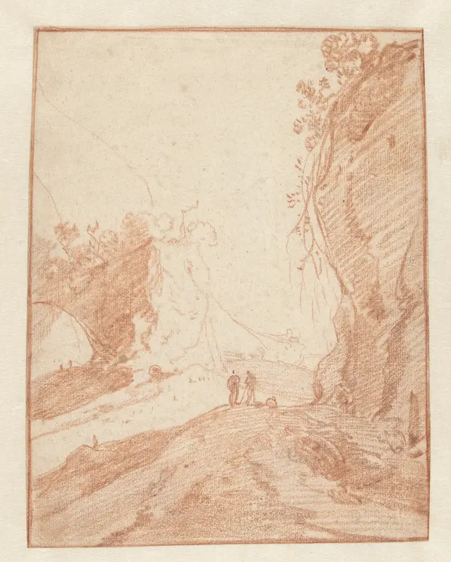 Bergweg langs een klif Wall Art by Jan Baptist Weenix - High-Resolution Digital Print