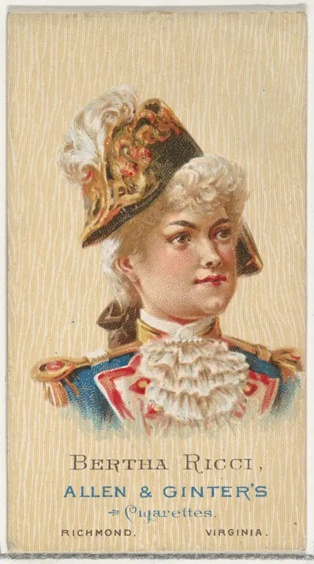 Bertha Ricci, from World's Beauties, Series 2 (N27) for Allen & Ginter Cigarettes Wall Art by Allen & Ginter - High-Resolution Digital Print
