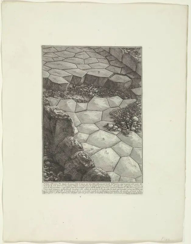 Bestrating van de Via Appia Antica Wall Art by Unknown - High-Resolution Digital Print