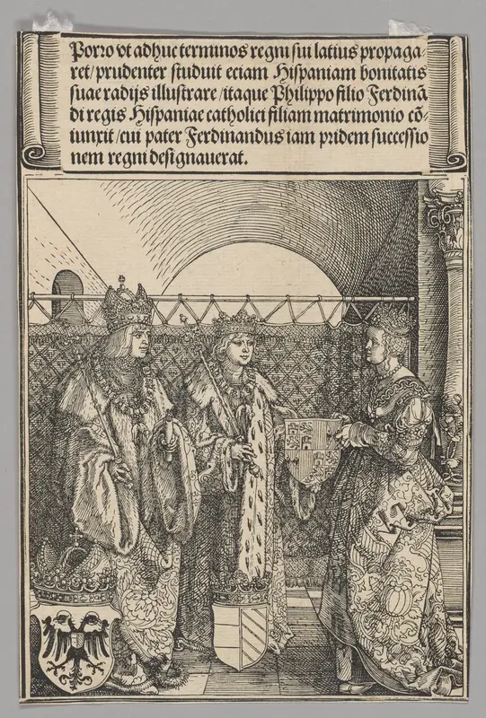 Betrothal of Phillipp with Johanna, plate 15 from Historical Scenes from the Life of Emperor Maximilian I from the Triumphal Arch