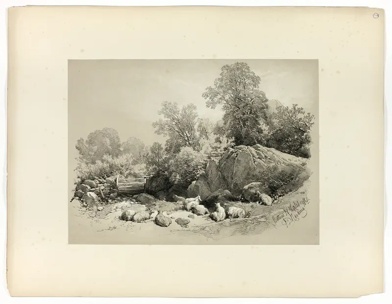 Bettws, N. Wales, from Picturesque Selections Wall Art by James Duffield Harding - High-Resolution Digital Print