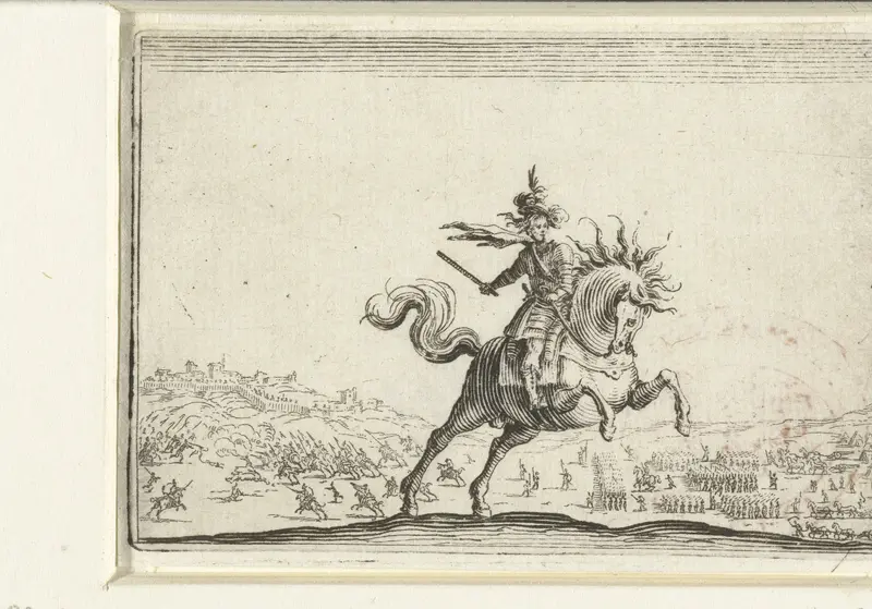 Bevelhebber te paard Wall Art by Jacques Callot - High-Resolution Digital Print
