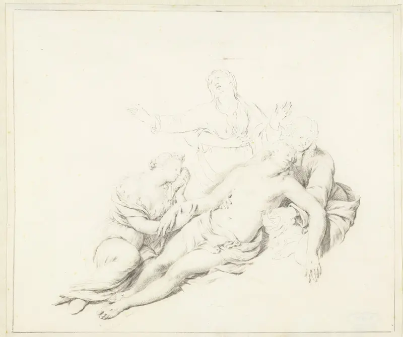 Bewening van het lichaam van Christus Wall Art by Willem van Mieris - High-Resolution Digital Print