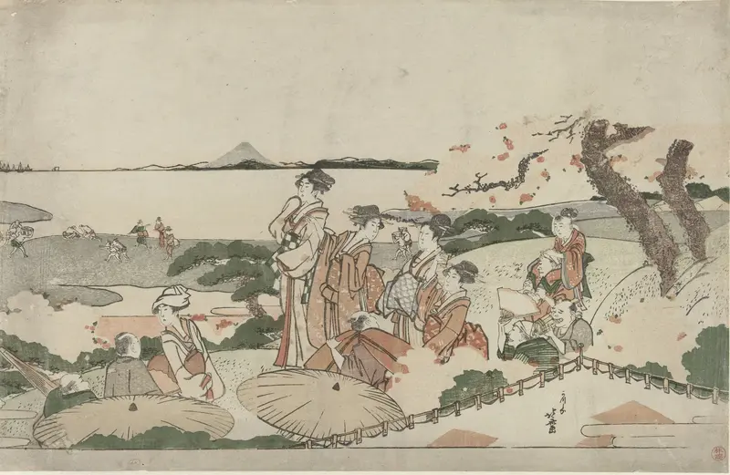 Bewonderen van de kersenbloesem bij Gotenyama Wall Art by Unknown - High-Resolution Digital Print