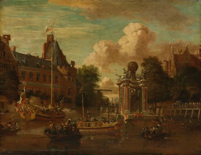 Bezoek van het Moskovisch Gezantschap aan Amsterdam, 29 augustus 1697 Wall Art by Unknown - High-Resolution Digital Print
