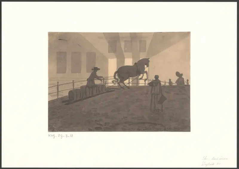 Bierslee rijdt over een brug bij de apotheker Van Houten Wall Art by Christiaan Andriessen - High-Resolution Digital Print