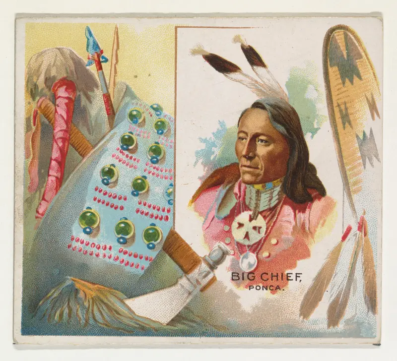 Big Chief, Ponca, from the American Indian Chiefs series (N36) for Allen & Ginter Cigarettes Wall Art by Allen & Ginter - High-Resolution Digital Print