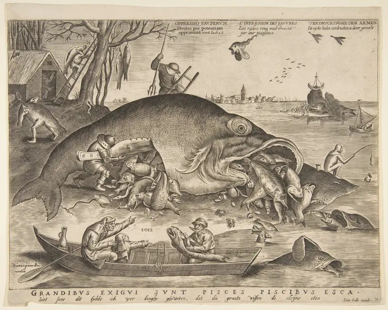 Big Fish Eat Little Fish Wall Art by Pieter Bruegel the Elder - High-Resolution Digital Print