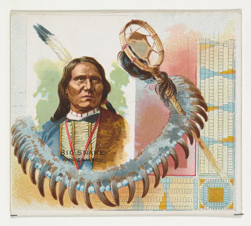 Big Snake, Winnebagoes, from the American Indian Chiefs series (N36) for Allen & Ginter Cigarettes Wall Art by Allen & Ginter - High-Resolution Digital Print