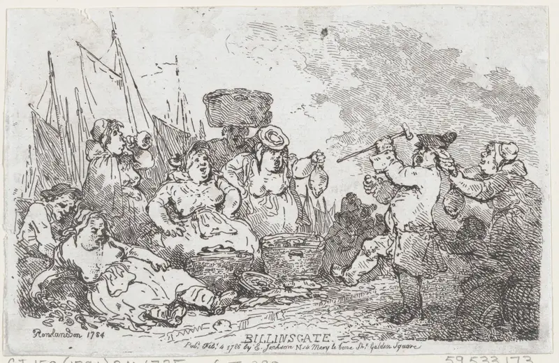 Billingsgate Wall Art by Thomas Rowlandson - High-Resolution Digital Print