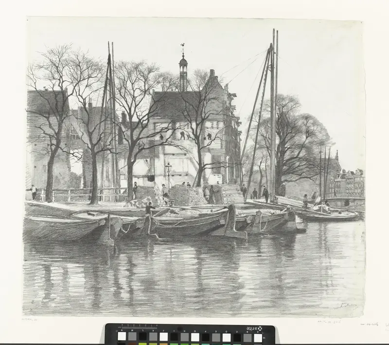 Binnenkant met afbraak ten behoeve van de bouw van het Scheepvaarthuis Wall Art by Willem Witsen - High-Resolution Digital Print