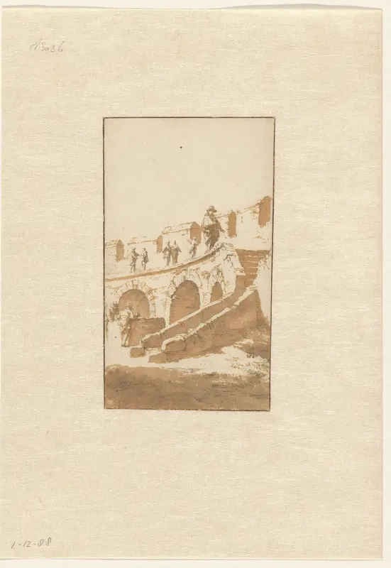 Binnenkant van de Burcht te Leiden Wall Art by Jan de Bisschop - High-Resolution Digital Print